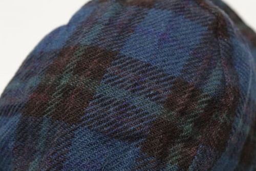 Vintage Banana Republic Fischerhut M Wolle blau rot Schottenkaro runde Krempe - Bild 7 von 10