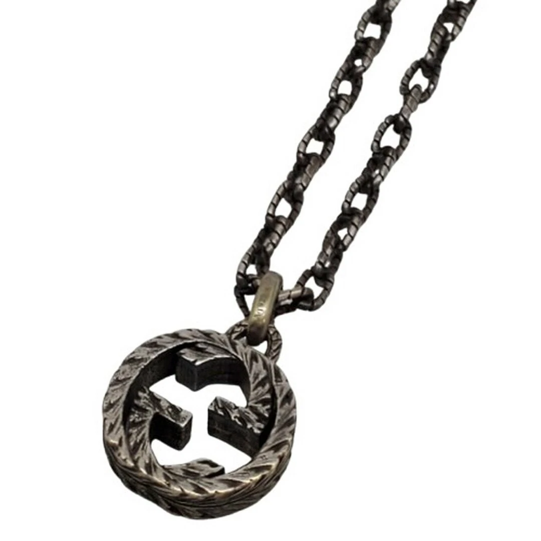 Gucci Entrelacement G Collier Accessoire Bijoux Ag925 Argent Homme Occasion NE51 0