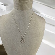 Sterling Silver Snowflake Pendant Necklace 16  