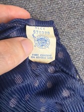 Vintage ILGWU Navy Blue Polka Dot Pleated Skirt