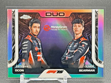 2025 Topps Chrome F1 Oliver Bearman Haas DUO Esteban Ocon Silver Refractor #170