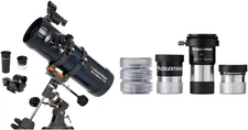- Astromaster 114EQ Newtonian Telescope, Fully-Coated Glass Optics - Adjustable-