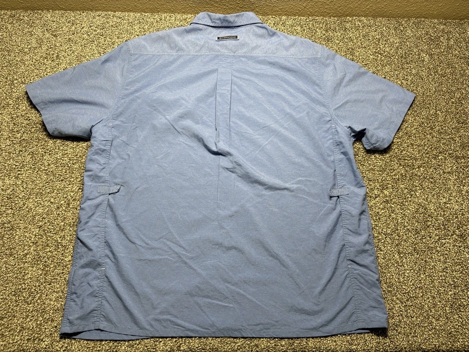 ExOfficio Shirt Mens XL Nylon Vented Outdoor Fishing Bug Blue - Image 2 of 4