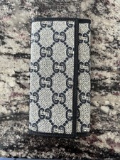Authentic Vintage GUCCI 6 Hook Key Case GG Blue With Certification