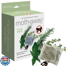 Richards Homewares Moth Away Sachets – 72-Pack Value Bundle, Natural Herbal M