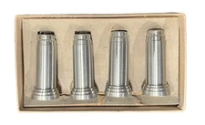 VTG Schaeffer's 1950's Shakers Mini Salt Pepper Tarnish Proof Indestructible