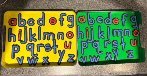 Really Good Stuff Magnetic Letters LOT 2 Complete A-Z Sets w/ 2 Trays