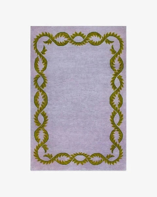 #ad Nordic Knots Climbing Vine Lilac Rug Campbell Rey Hand Tufted Wool Area Carpet $270.00
