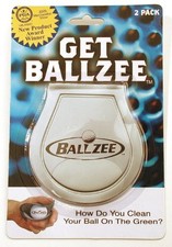 Ballzee Golf Ball Cleaner 2 Pack Silver  Black American Newline NEW