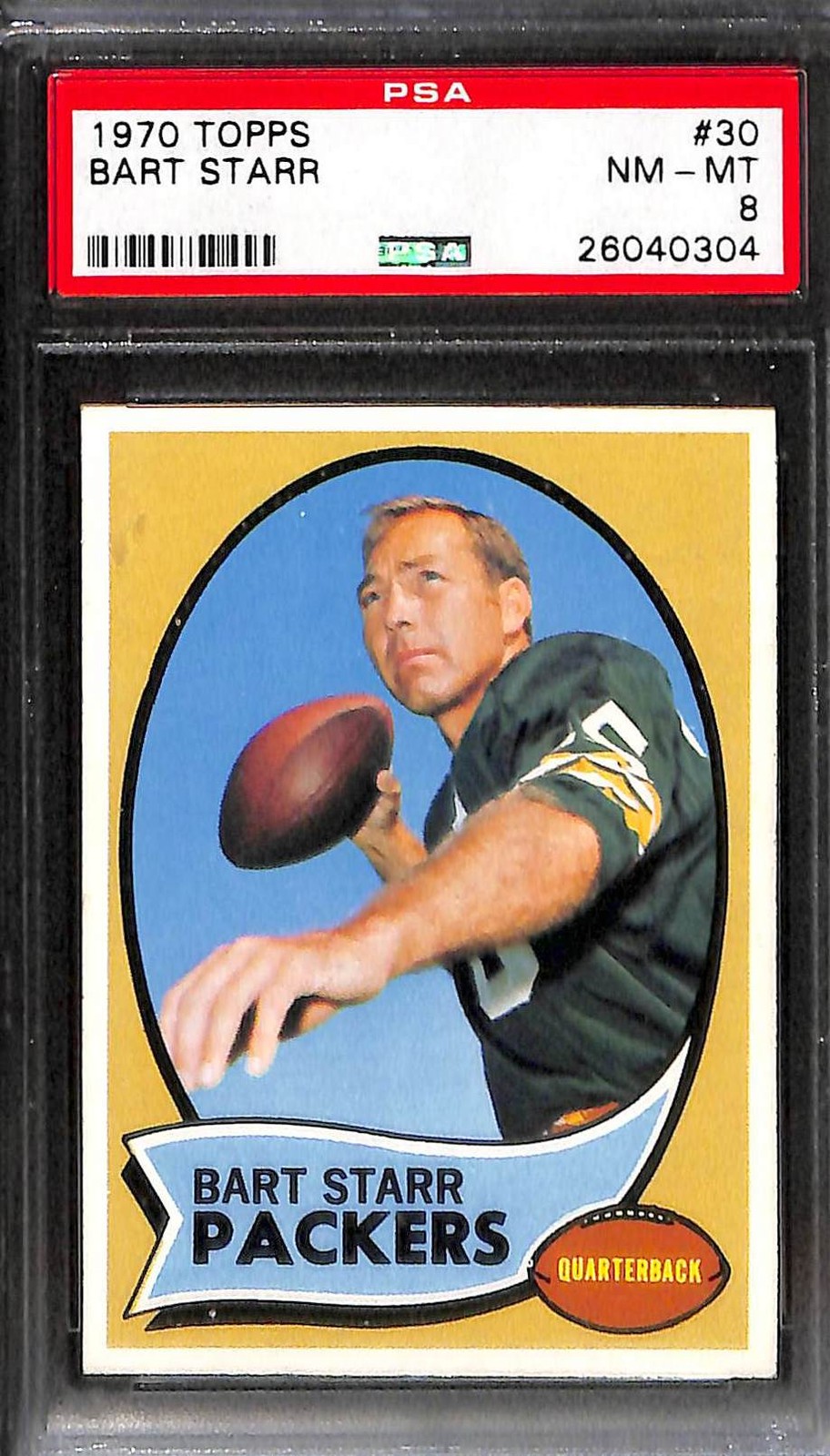 1970 Topps #30 Bart Starr PSA 8 NM-MT 26040304
