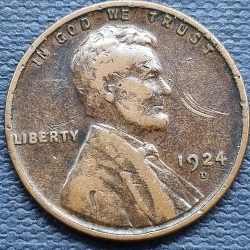 1924 D Lincoln Wheat Cent 1c Better Grade VF - XF Details #92786