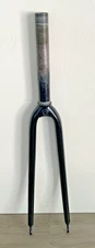 SEROTTA LEGEND FORK 700C ONE INCH THREADED 176 MM STEERER STEEL BLACK METALLIC