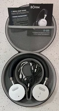 BOHM B66 Wireless On-Ear Noise Canceling Headphones Black Silver Case & Cables
