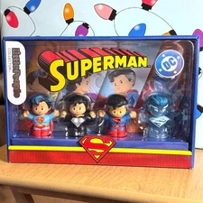 Little People Collector DC Superman Figures Fisher-Price - 4 pc Set