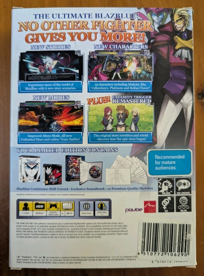 Blazblue: Continuum Shift Extend Limited Edition - Sony Playstation 3 - Complete - Image 2 of 4