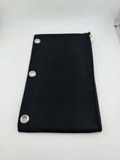 Black 3 Ring Binder Zipper Pouch Organizer Pencil Case 6.25x10 School Office