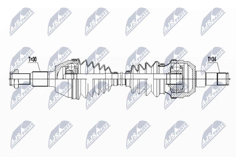 Driveshaft Rear Axle Right NPW-PL-087 NTY for OPEL CHEVROLET - Image 5