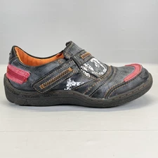 TMA Time Eyes Shoes Womens Size 8 Black Leather Slip On Casual Comfort Sneakers