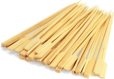 DecorRack 100 Natural Bamboo Skewers Paddle Picks, 6-inch Wood Natural/Brown 