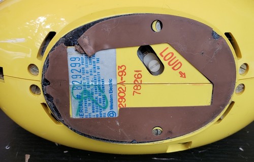 VTG 1970's Western Electric Yellow Sculptura Telephone Push Button Donut *Repair - Picture 12 of 16