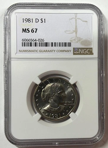 1981-D Susan B. Anthony Dollar graded NGC MS67 - $1 SBA