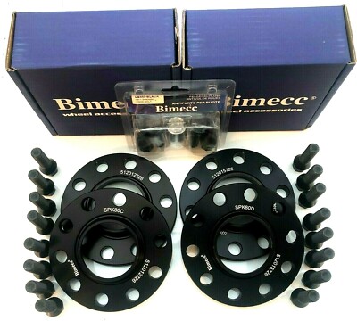 BIMECC ALU SPURVERBREITERUNG SET + SCHLÖSSER 12MM 15MM 5X120 72,6 BMW 2ER F22 F23