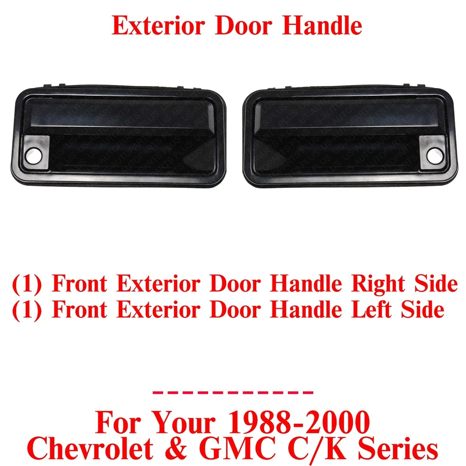 Manijas de puerta delanteras exteriores con cerradura para Chevy 1988-2000 y GMC serie C/K Foto 2 de 4