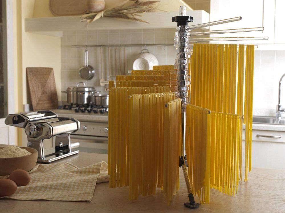 Marcato Tacapasta Pasta Drying Rack, Spiral Pasta Dryer Holds 2kg of