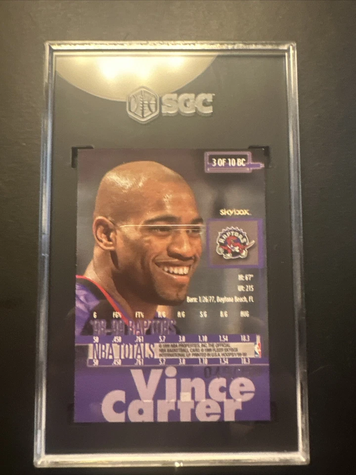 1999-00 Skybox NBA Hoops Build Your Own Card 49/250 Vince Carter #3BC.8 - Image 2 of 3