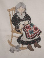 Printed Panel To Make granny & Her Quilt -15 Cloth Doll Printed Panel To Make granny & Her Quilt -15 Cloth Doll