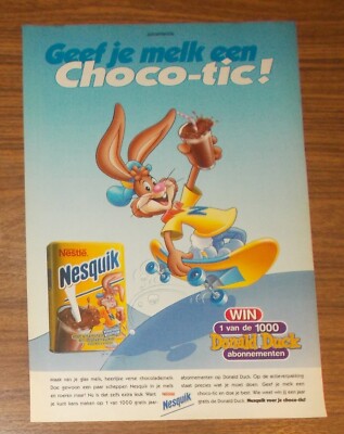 Seltene Werbung NESQUIK Quicky auf Skateboard 2002
