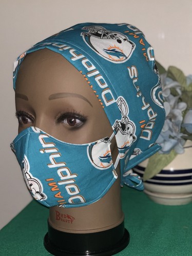 Scrub Hat Tieback Cap \u0026 Mask Set - NFL 