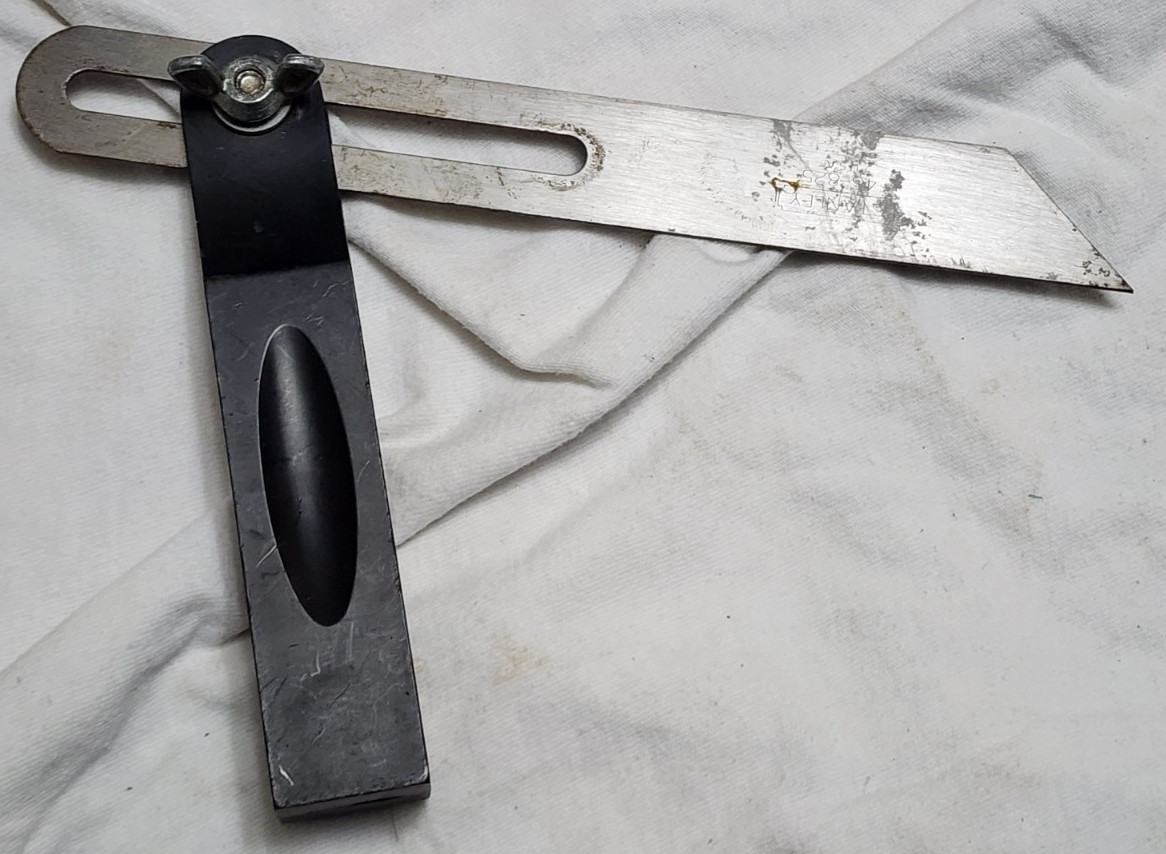 Vintage Stanley No. 46-825 8" 12" Sliding T - Bevel Square