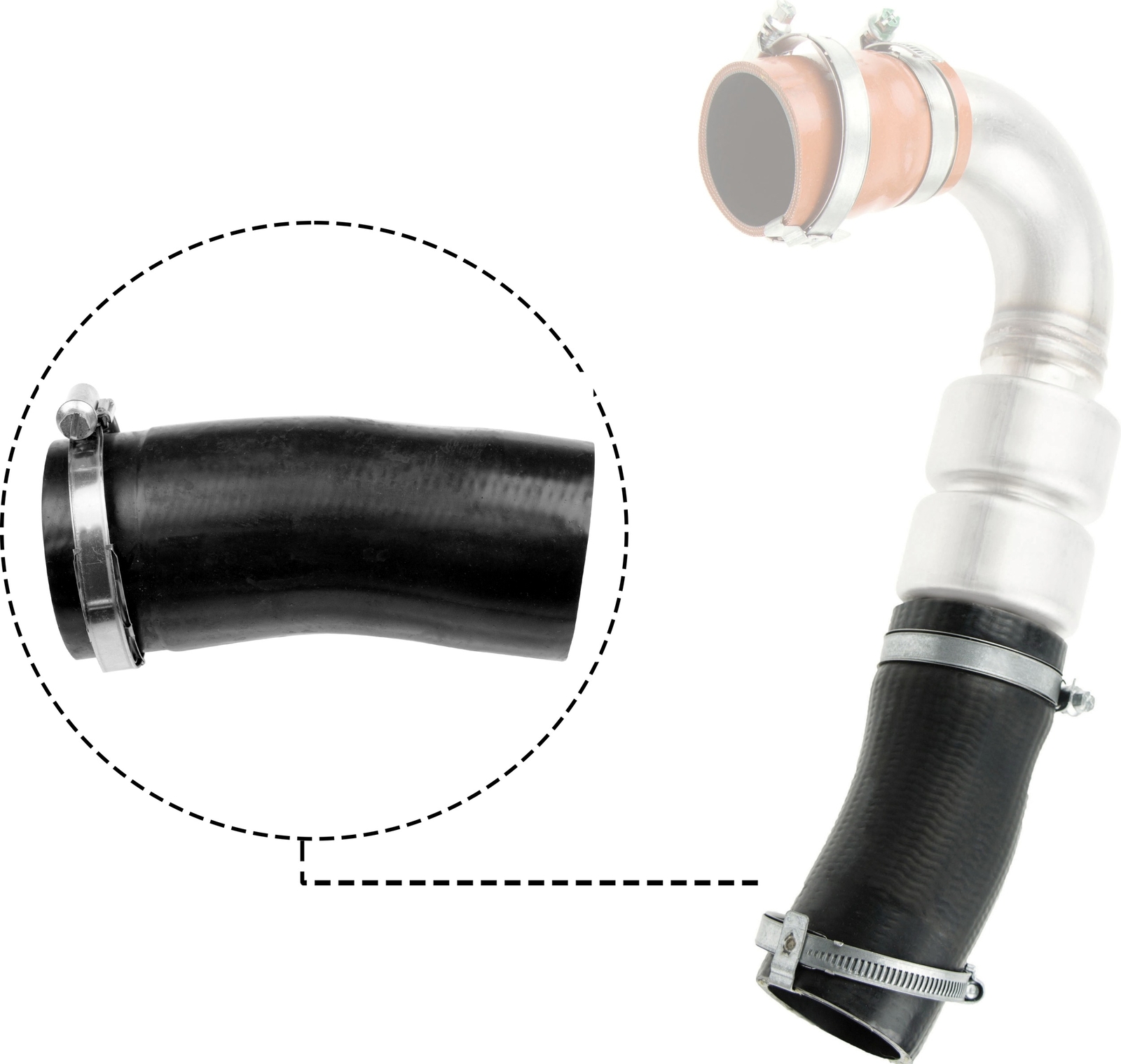 GATES 09-0946 Charger Air Hose for FORD
