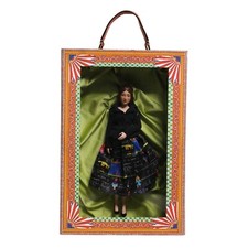 DOLCE & GABBANA Dolls Black Dress Ceramic Porcelain Fashion Leather Sicily Bag