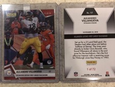 2018 PANINI INSTANT ALEJANDRO VILLANUEVA  Catches 1st Touchdown Sp 1 Of 72
