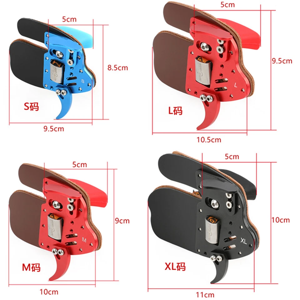 Archery Finger Guard Tab Protector Gear Cow Leather Recurve Bow Hunting RH LH - Image 2 of 4