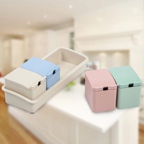 Kitchen Wheat Straw Seasoning Seasoning Storage Rack Organizer Condiment Holder - Picture 7 of 13