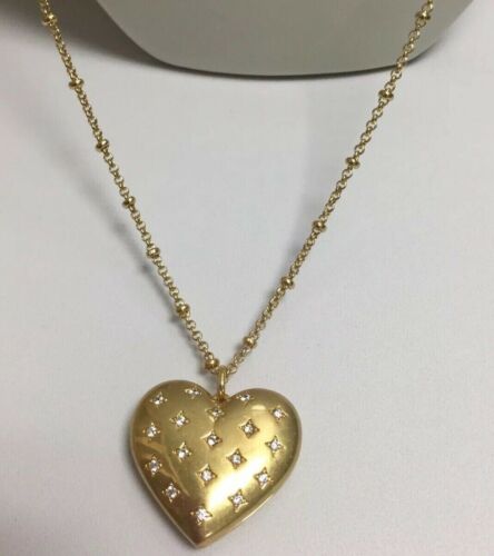 Kate Spade New York Gold My Precious Heart Locket Pendant Necklace New - Picture 6 of 11