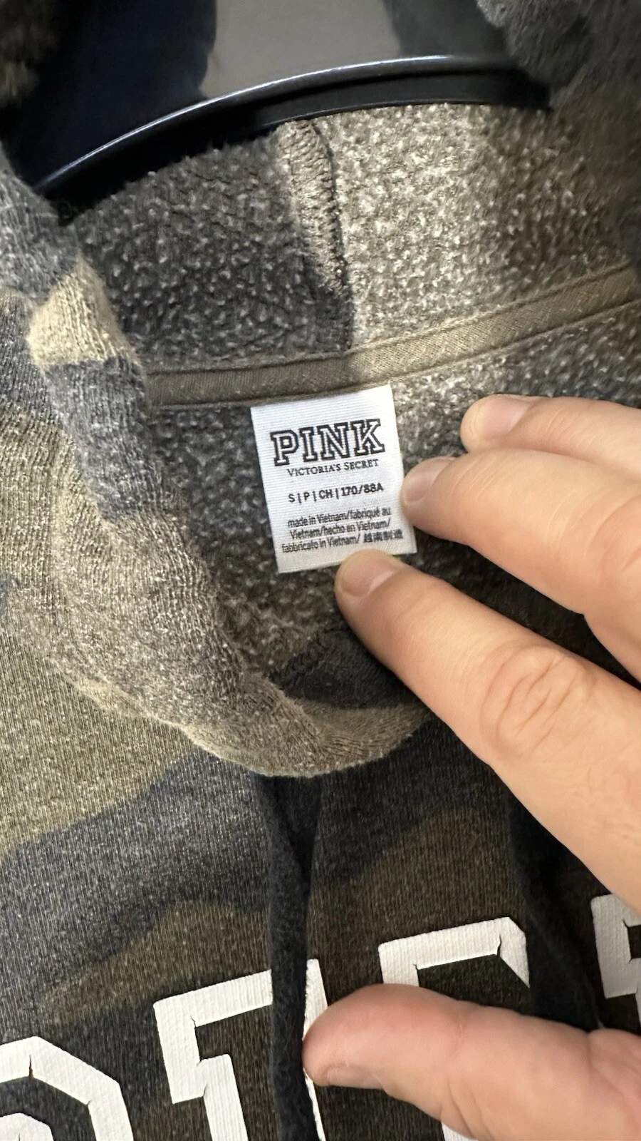 victoria-secret-vs camo light washwear sweater hoodie