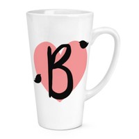 B Herz Alphabet 483Ml Groß Latte Becher Tasse - Valentinstag Freundin