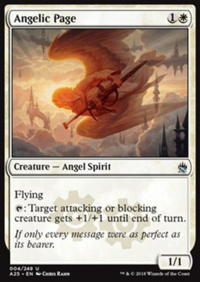 MTG 4x ANGELIC PAGE - PAGE ENGELICO - A25 - MAGIC