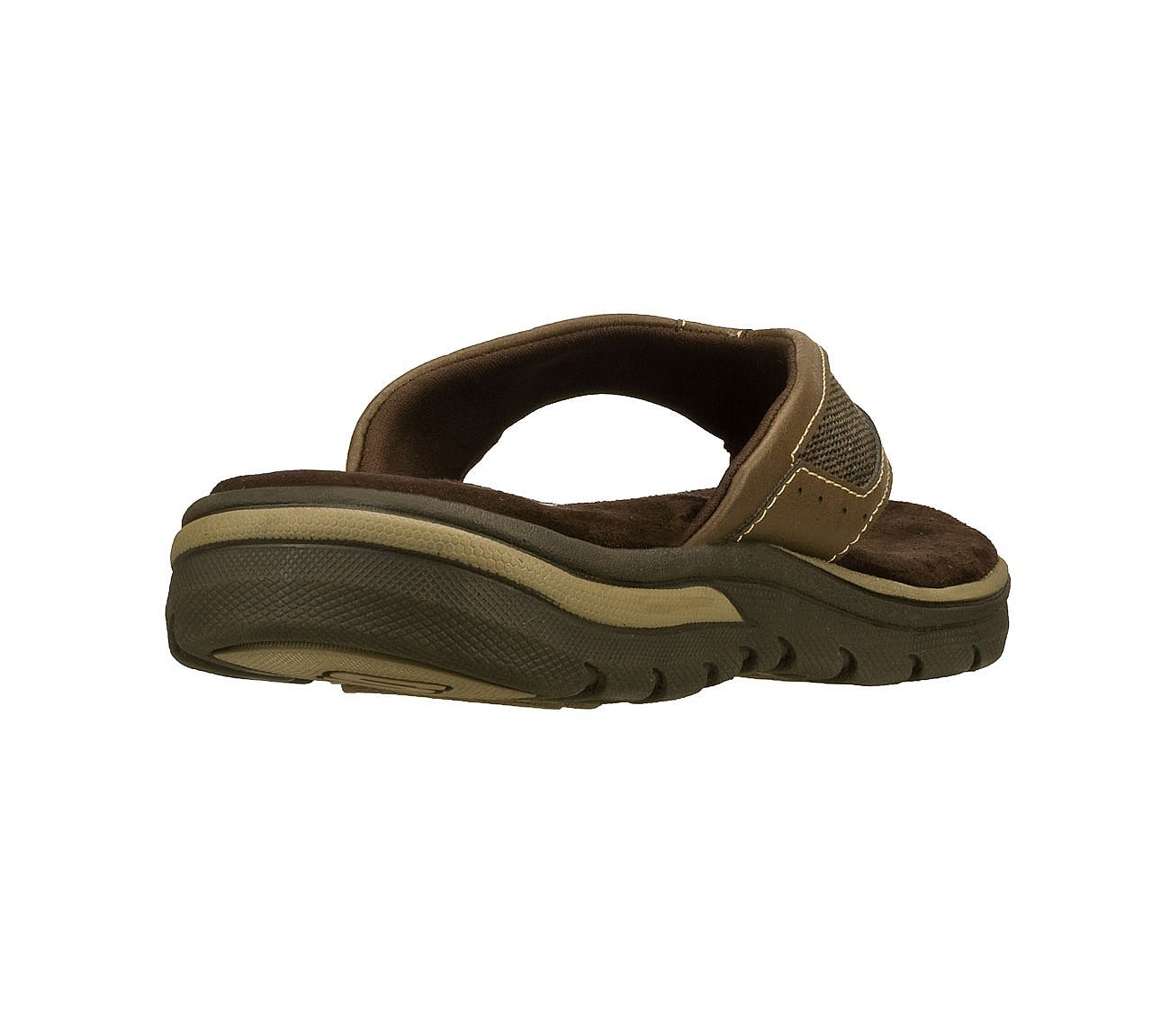 skechers men's jayline flip flop brown