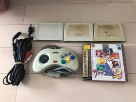 SEGA Saturn SS White Console+Controller+Cable+software HST-3220 Japan TESTED F/S