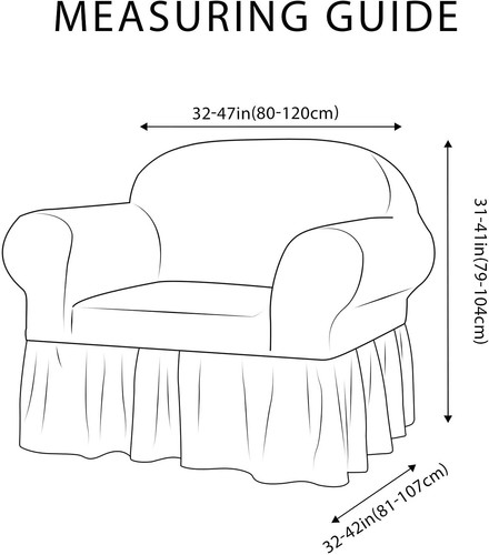 Subrtex Slipcover Sofa Chair Couch Cover Protector Stretch Skirt Furniture Soft - Picture 75 of 126