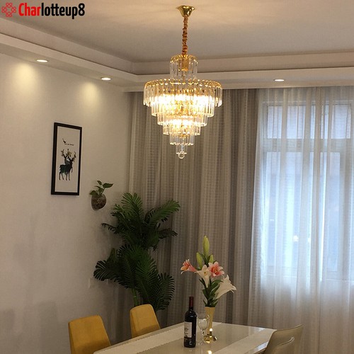 Modern Ceiling Light Lamp Pendant Fixture Lighting Elegant K9 Crystal Chandelier