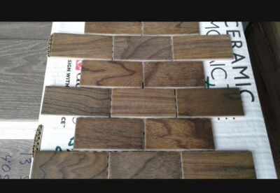 Daltile Parkwood Brown 12'' x 12'' x 6 mm Ceramic Brick-Joint Mosaic Tile *10 pcs