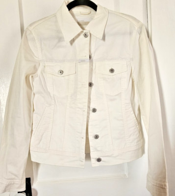 CLOSED BELLINI GROUP Made in Italy denim button down jacket white Sz M