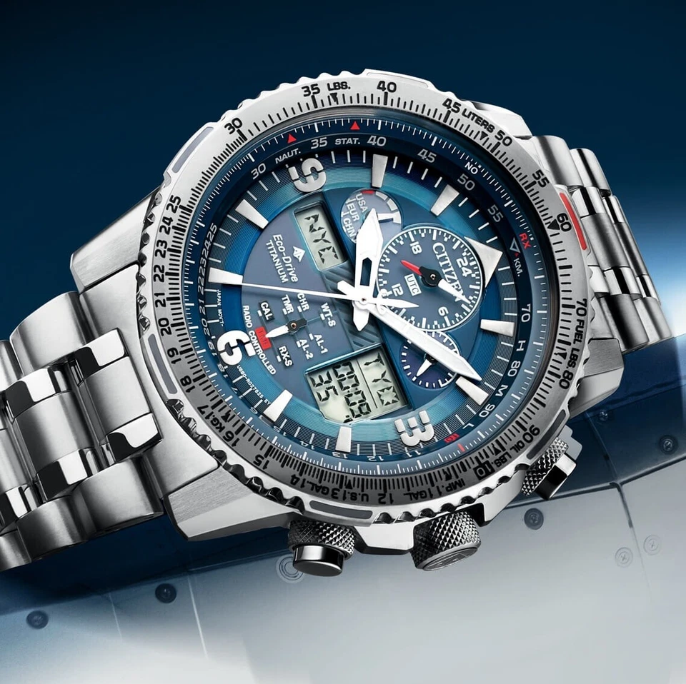 CITIZEN JY8100-80L R/C Skyhawk Eco-Drive Super Titanium.*ENVÍO GRATUITO* Foto 2 de 4