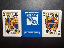 SWAP PLAYING CARD  New York Rangers / Empire City Casino  BLACK  QUEENS Lot of 2